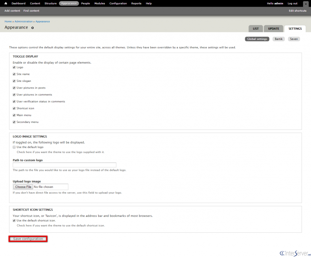 Upload custom logo in Drupal