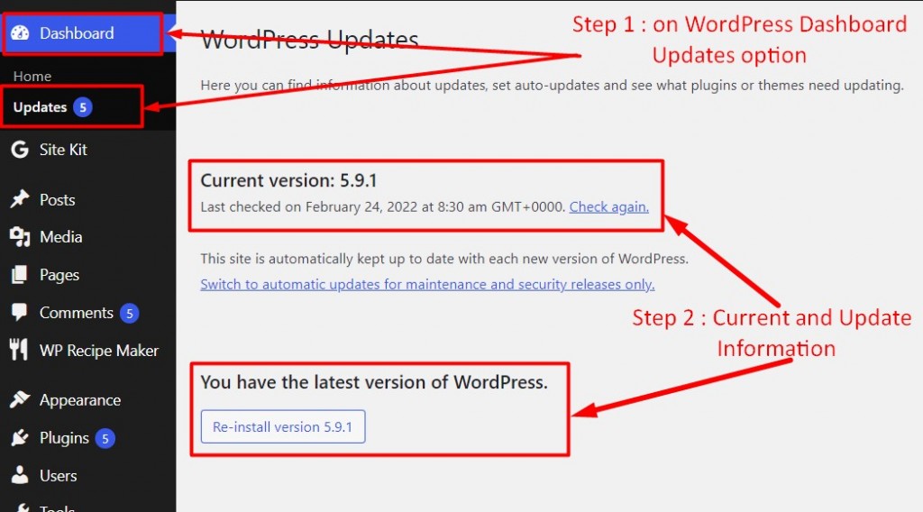 Method 1.4 Updates Page