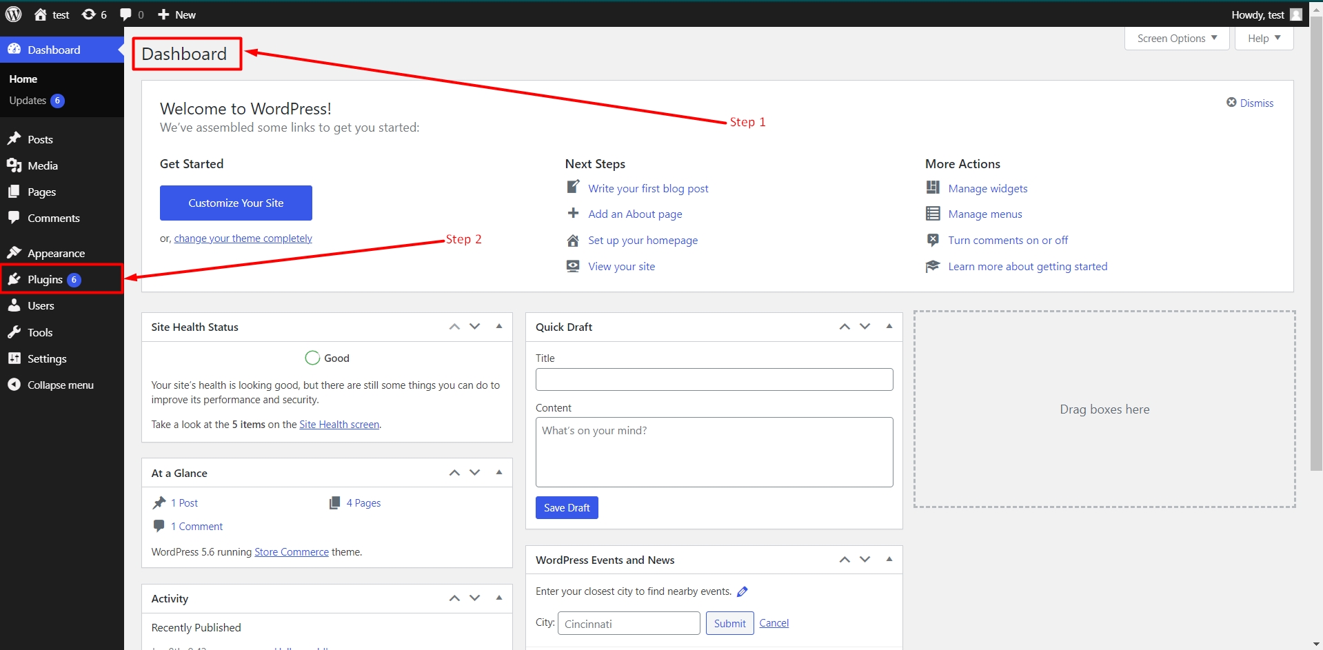 See the list of installed plugins in WordPress