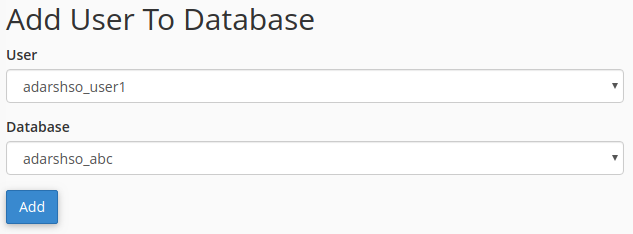 Assign Database to user
