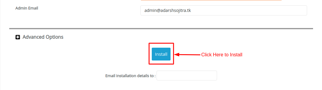 Install button