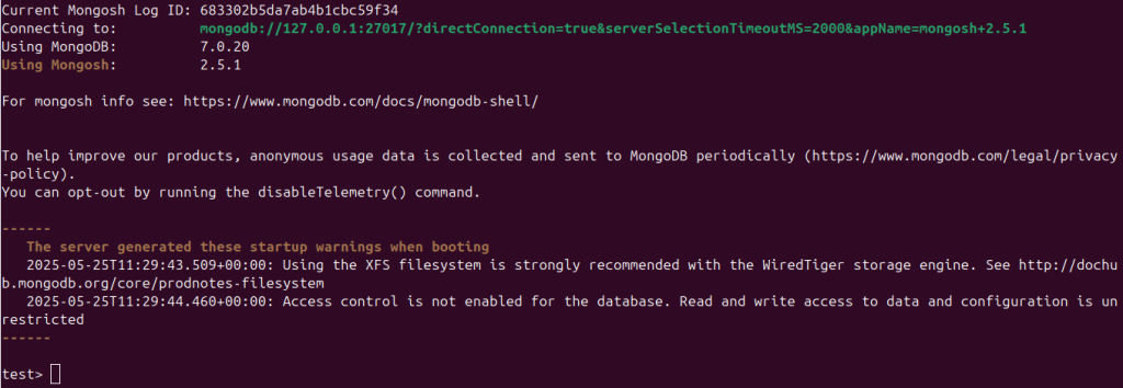 How to Install MongoDB on Ubuntu 24.04 screenshot 2
