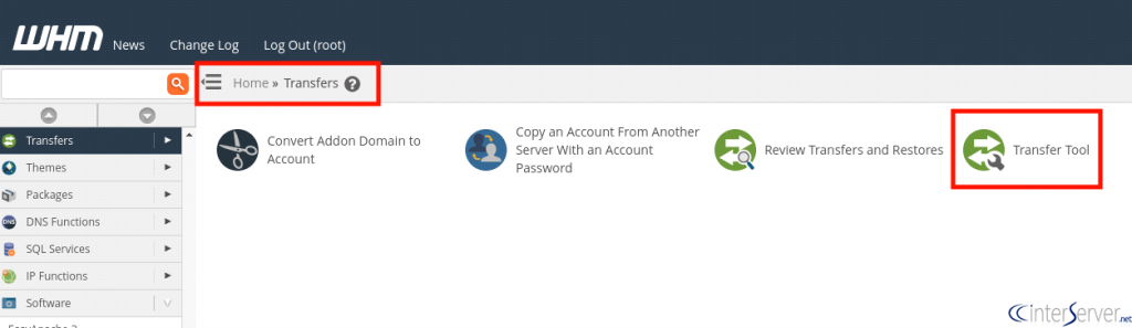 Transfer websites