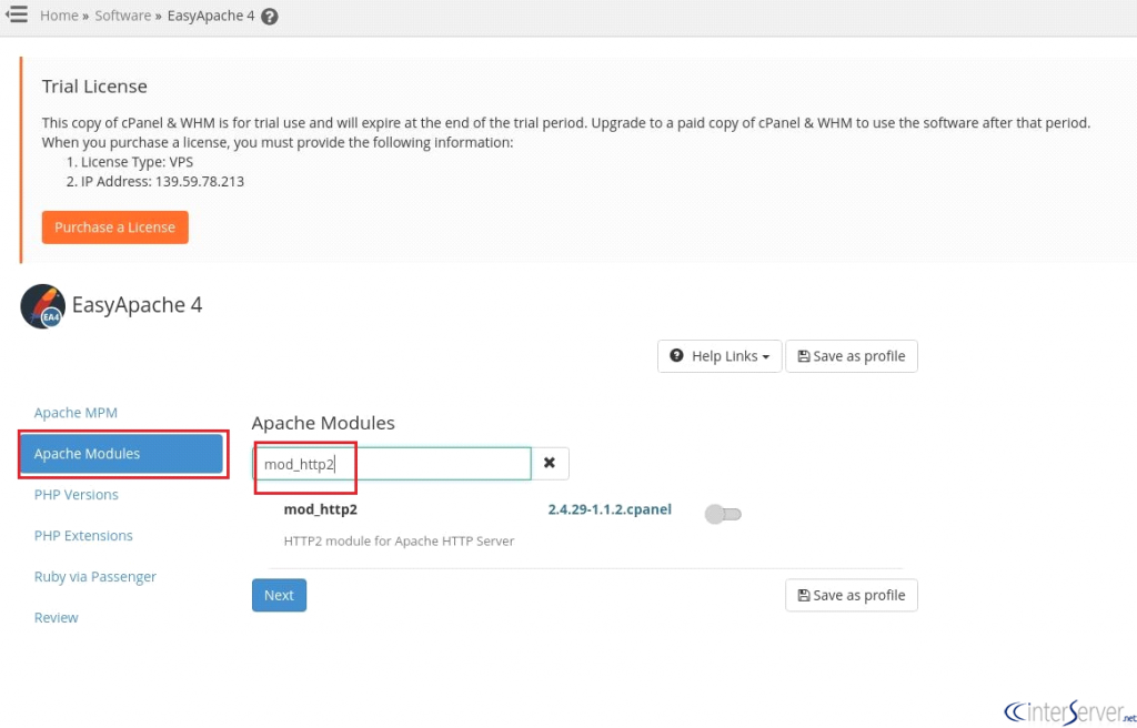 Install or Uninstall mod_http2