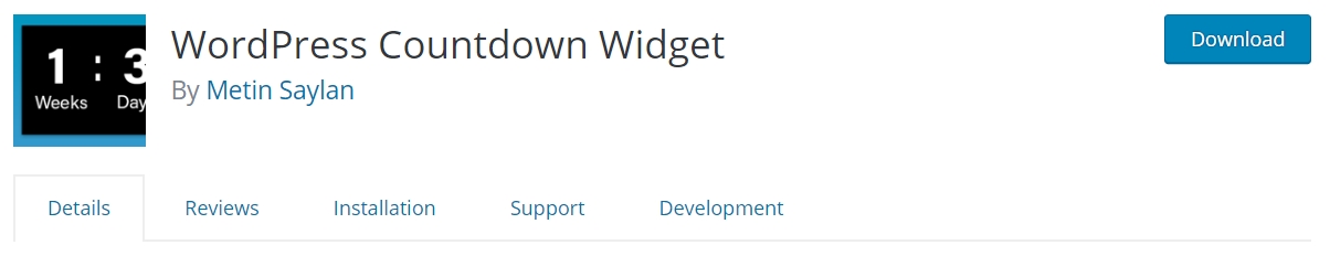 WordPress countdown widget