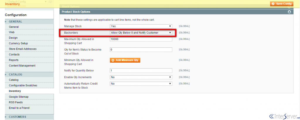 Allow Backorders in Magento