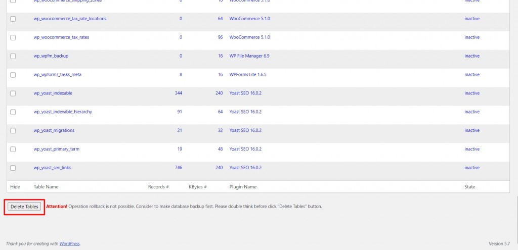 How to use the Plugins Garbage Collector WordPress plugin - Step 7