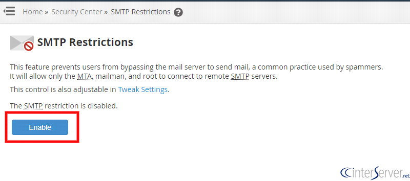 Fix SMTP Error