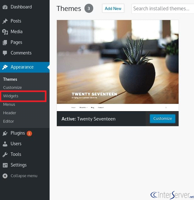 show or hide widgets