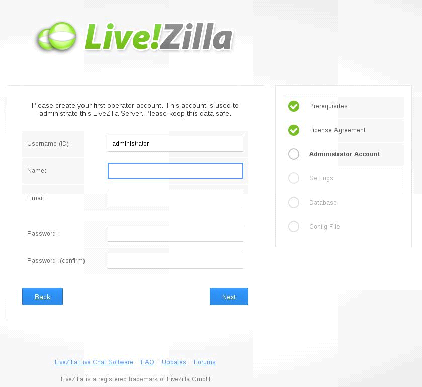 Install LiveZilla2