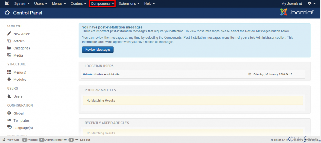 Create new contacts in Joomla