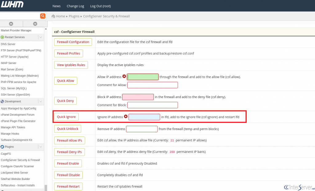 Manage CSF