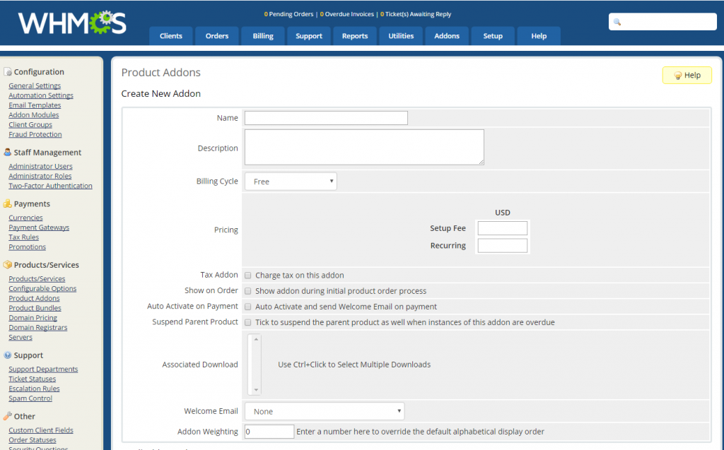 Product Addons