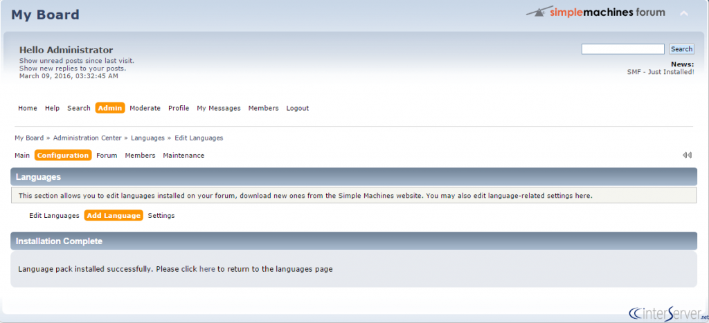 Add Language in SMF