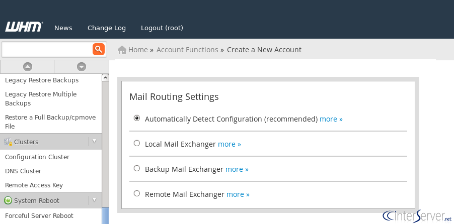 Create cPanel
