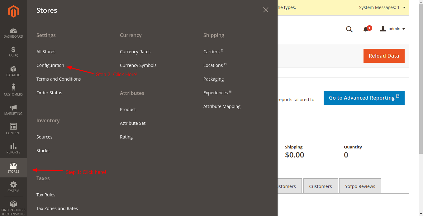 Change default country in Magento - Step 1