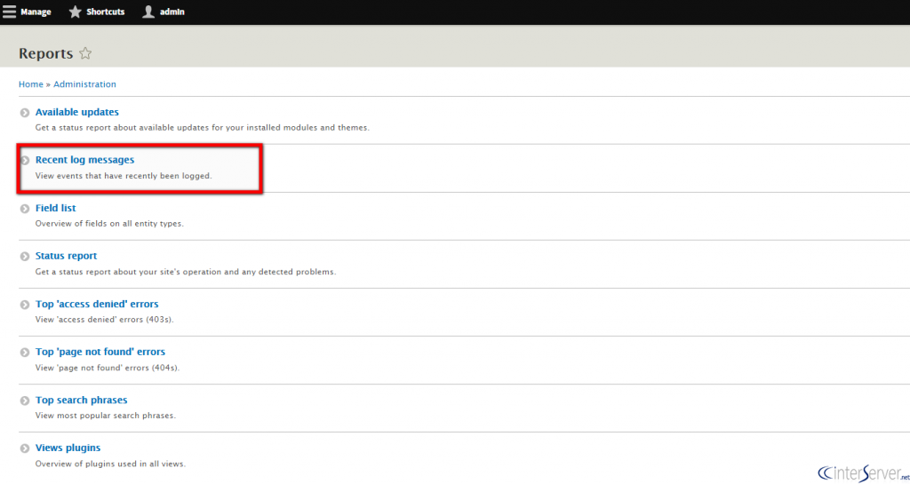Delete error logs in Drupal