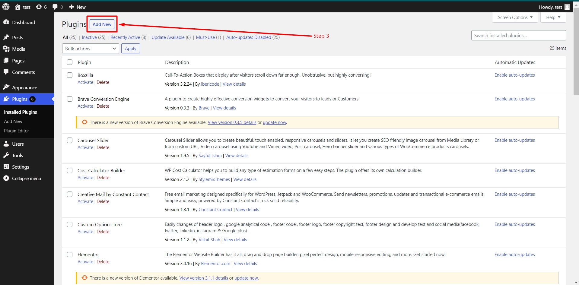 Add new plugin to WordPress site