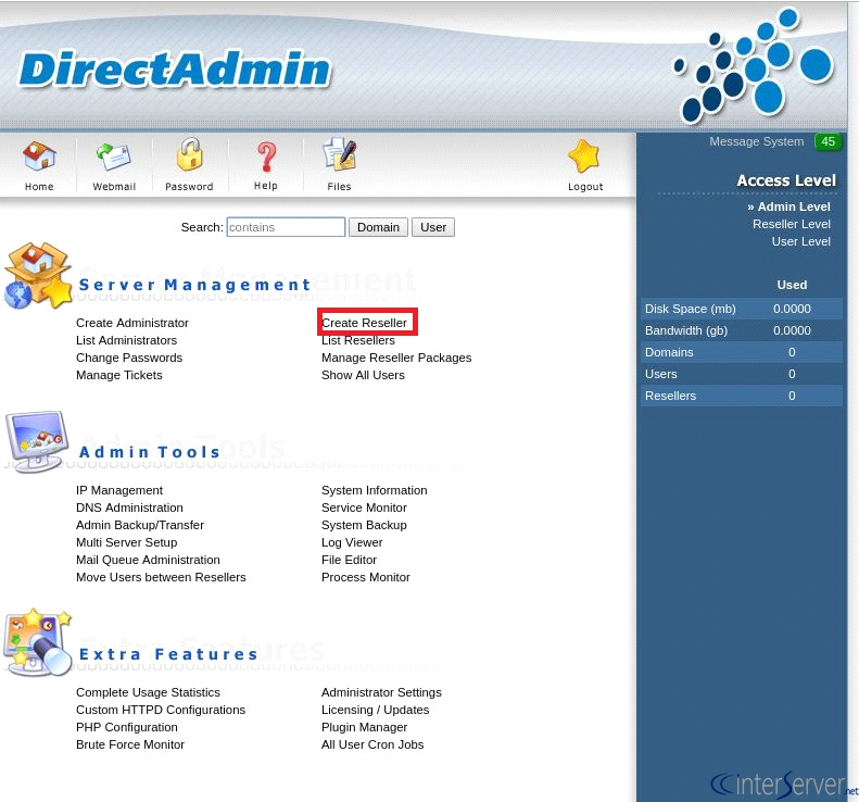 Add reseller account