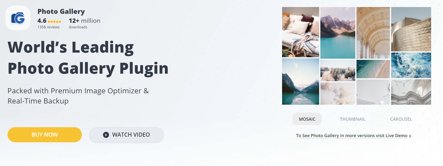 Photo Gallery by 10Web Banner