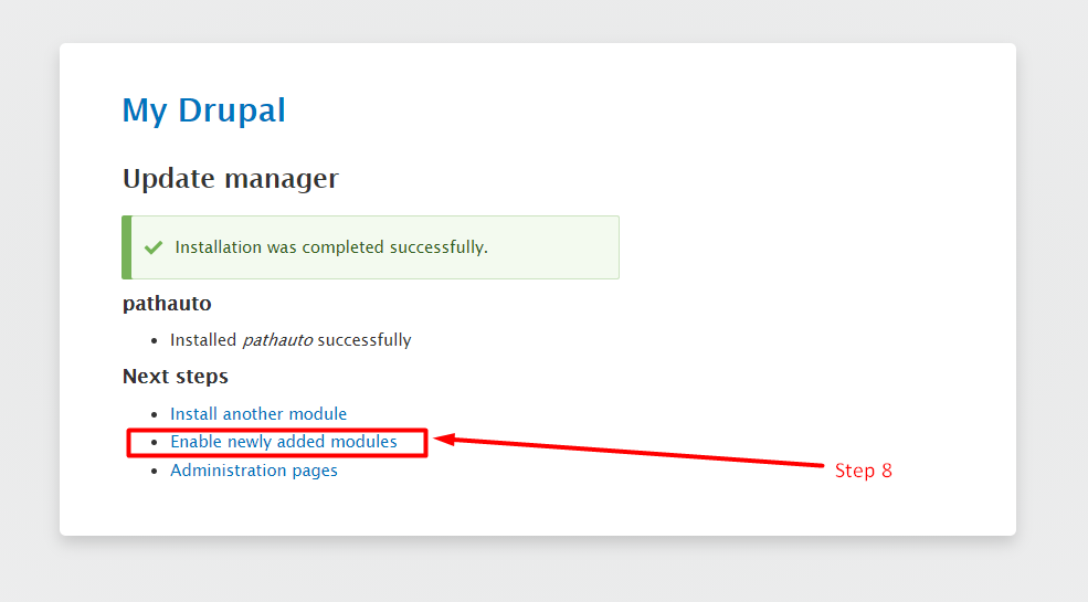 How to install a module in Drupal - Step 7