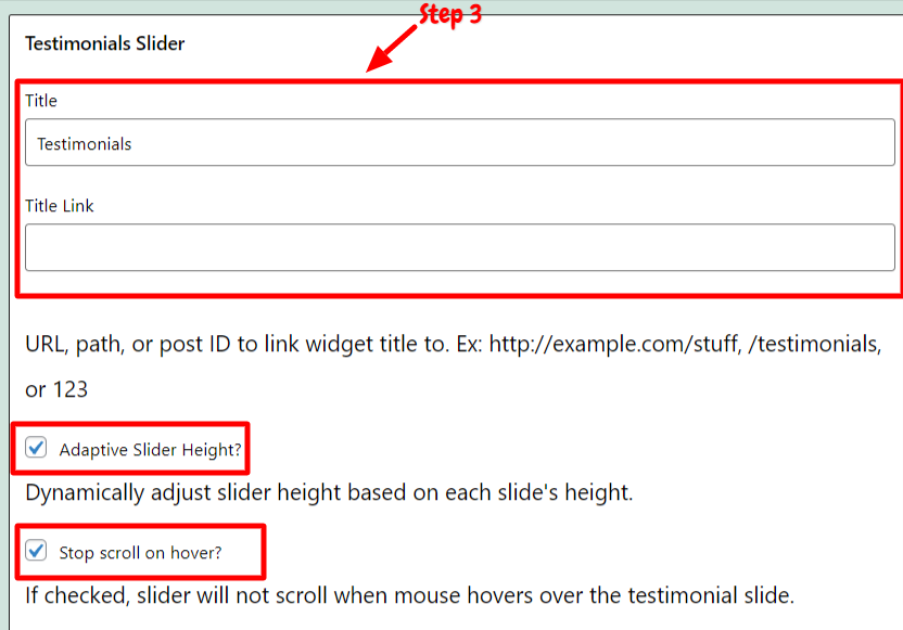 Add testimonial in Widget in WordPress