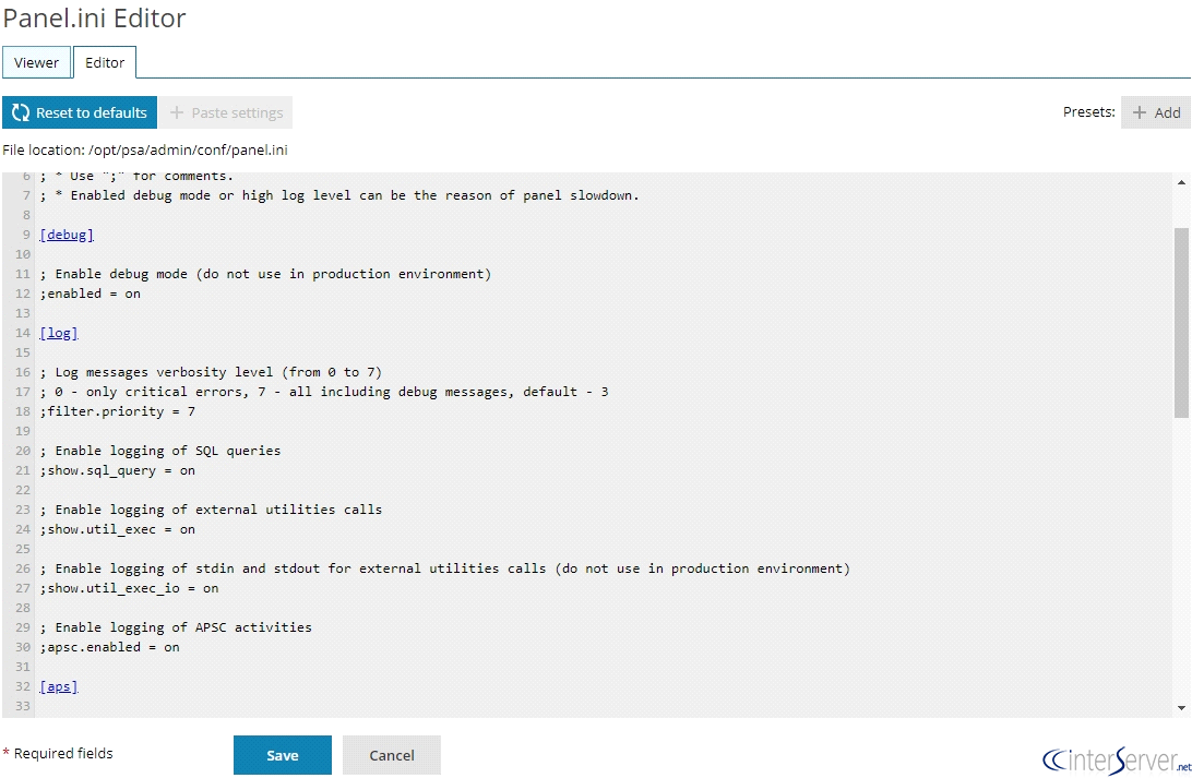 How to Enable Debug Mode in Plesk Server?