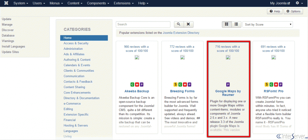 Install Joomla App Store Extension