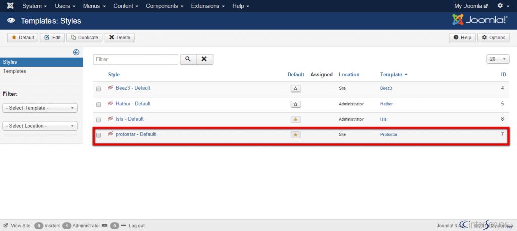 Upload logo in Joomla Protostar Template