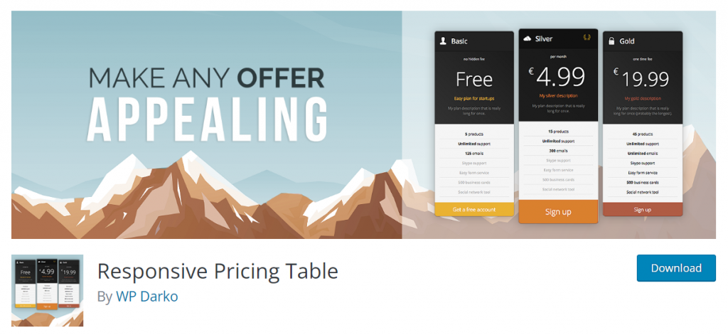 Responsive Pricing Tables in WordPress