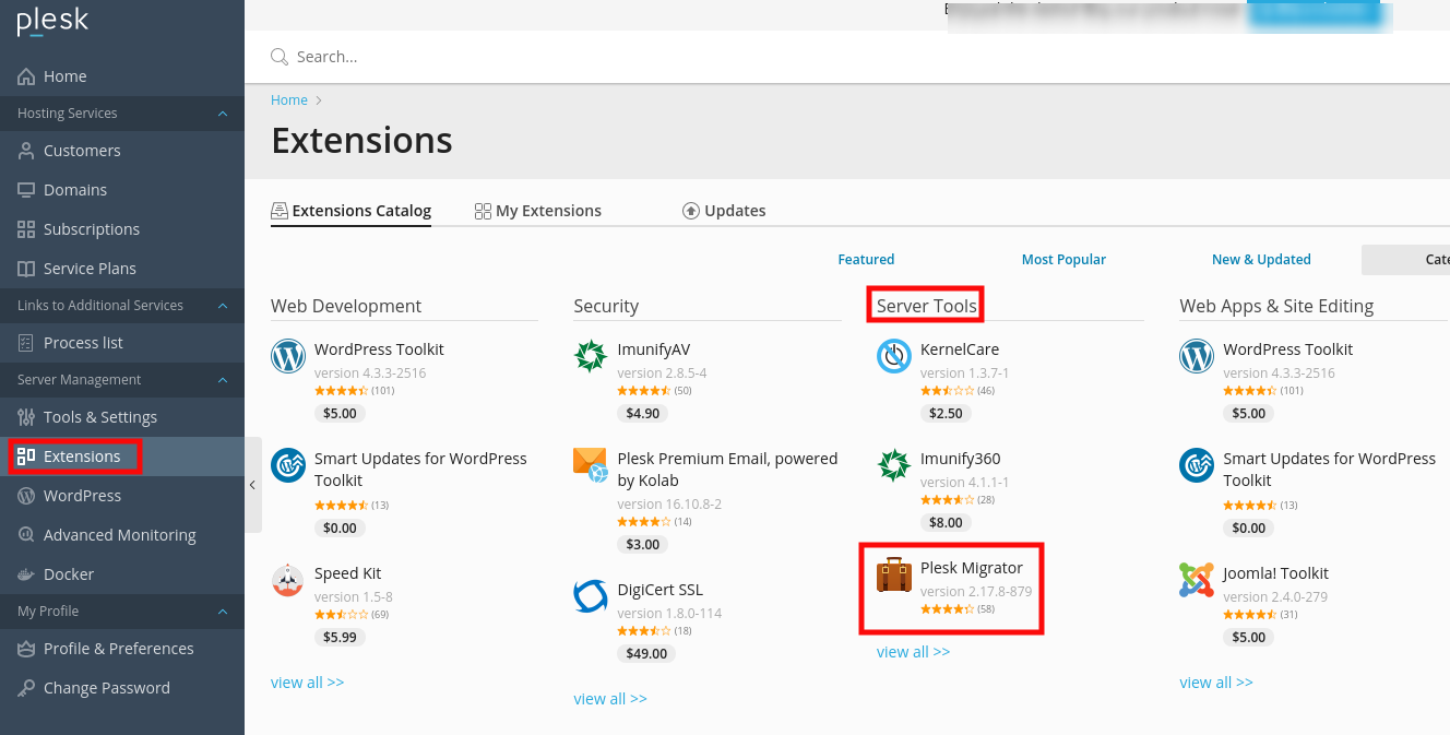 cPanel to Plesk