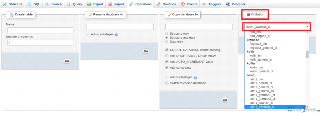 Database Collation