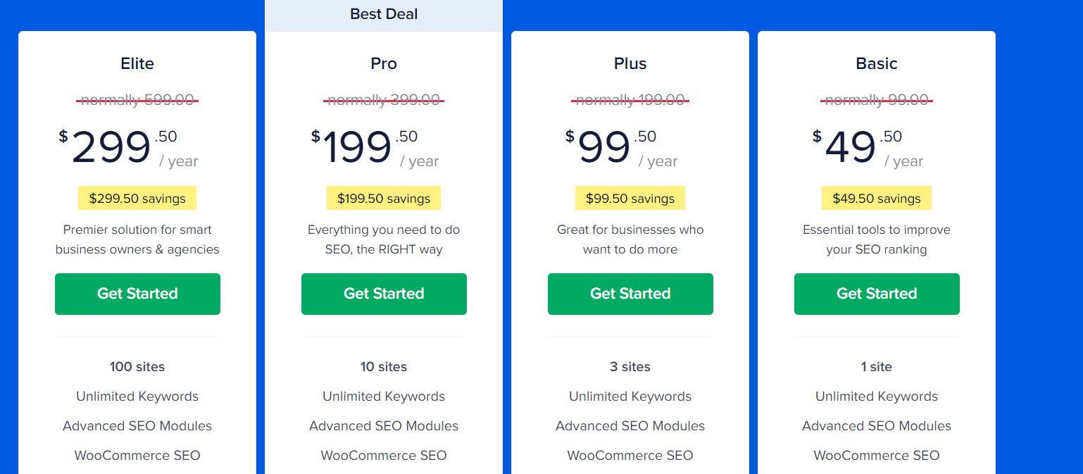 Pricing details