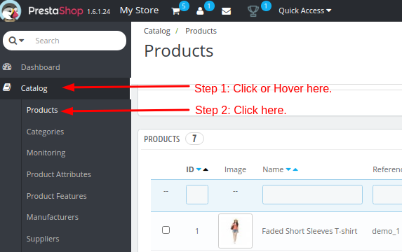 Add product images in Prestashop