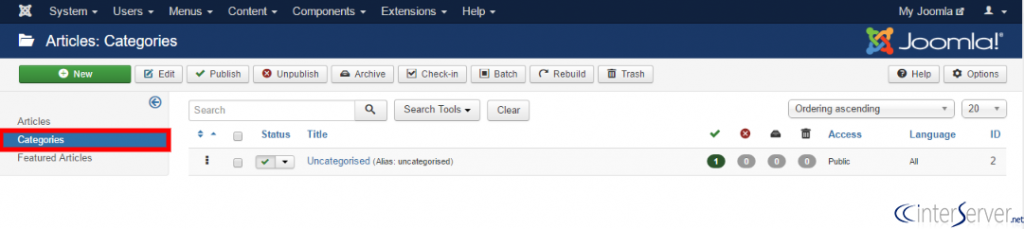 Create category