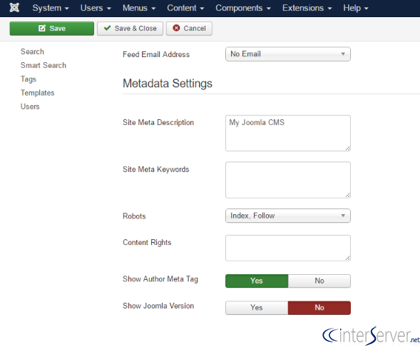 Metadata Settings