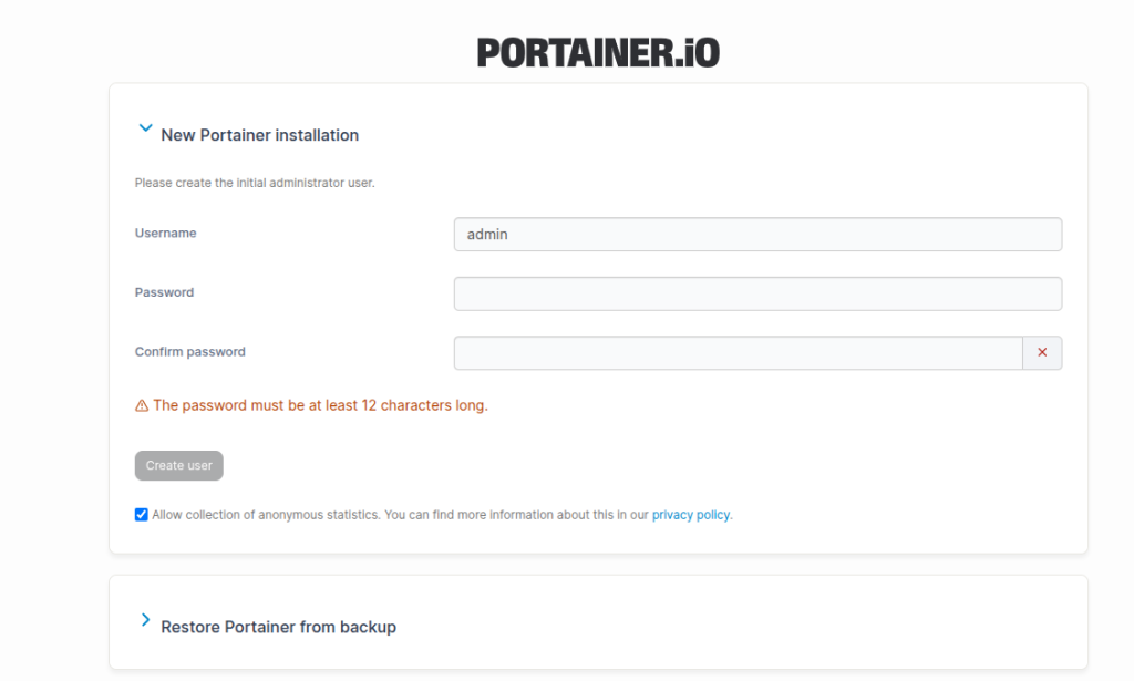 How to Install Portainer CE with Docker on Linux screenshot 1