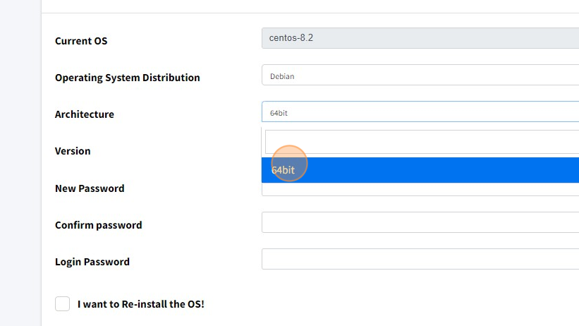 How to Re-install the OS on a VPS - Step 8