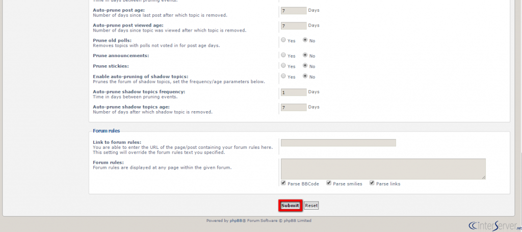 Manage forums in phpBB