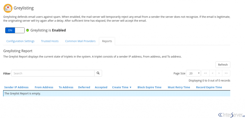 Enable Greylisting
