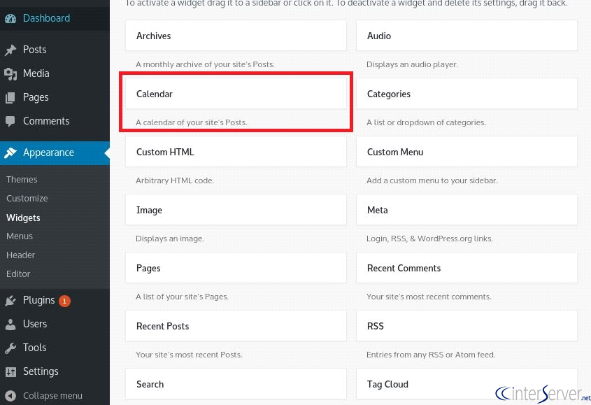 show or hide widgets