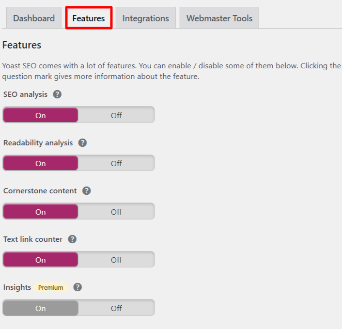 Features -Yoast SEO