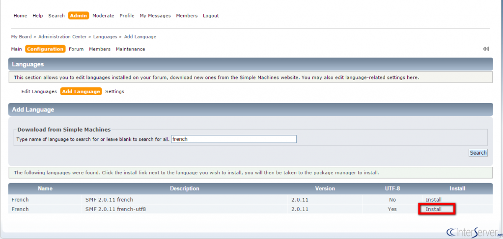 Add Language in SMF