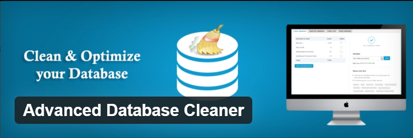 Advanced database cleaner plugin for WordPress