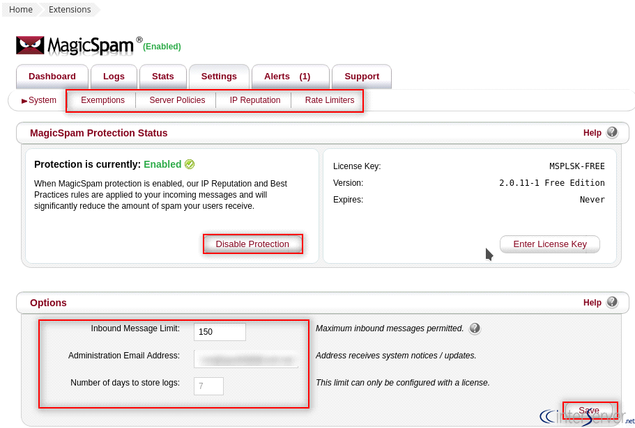 Install MagicSpam Through Plesk Panel