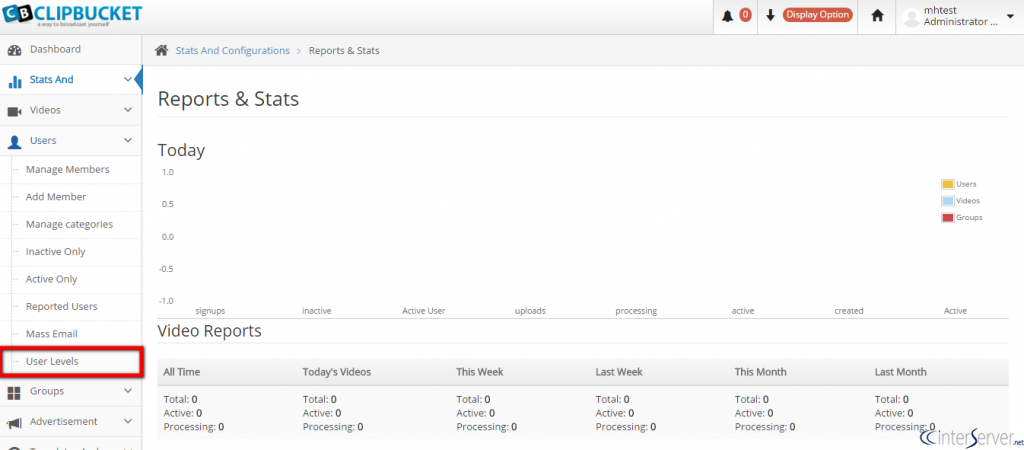 Manage User Levels