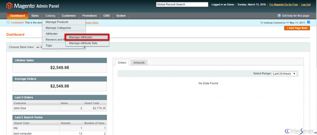 Manage Attributes