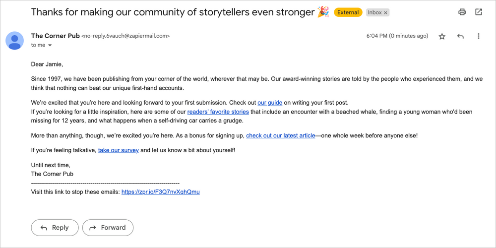 Send a Custom Welcome Email Using Ghost screenshot 10