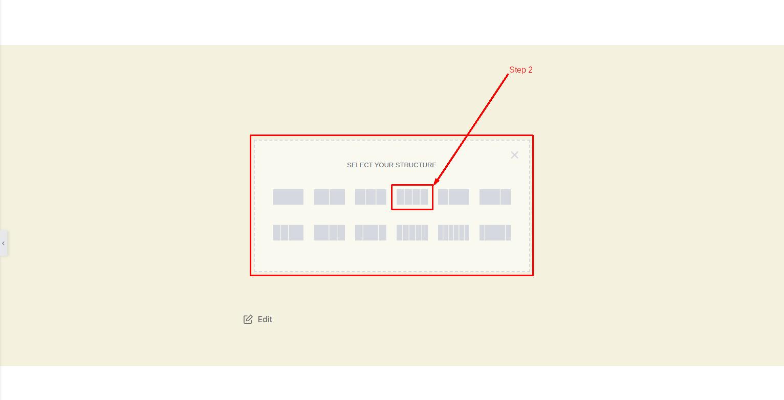 Add row with 4 columns in Elementor