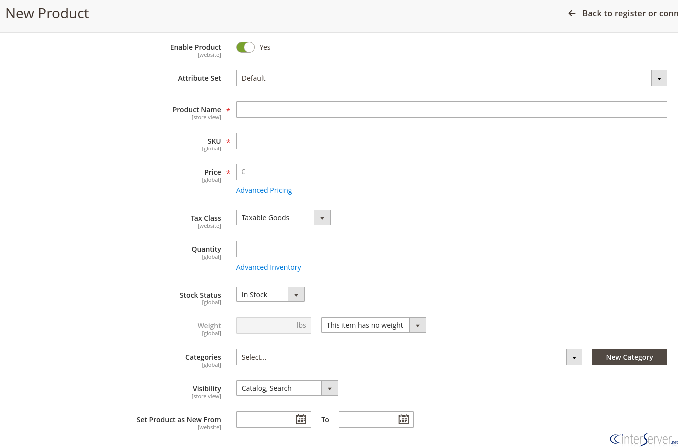 Downloadable product